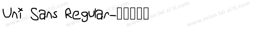 Uni Sans Regular字体转换